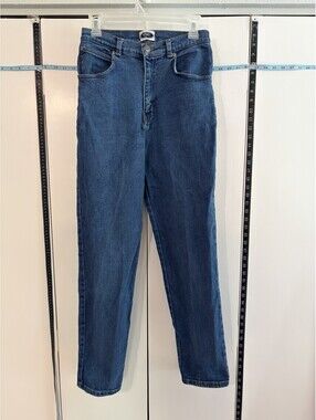Mom Jeans Dark Wash Denim Straight Leg Size 8 Vintage Eye Brand